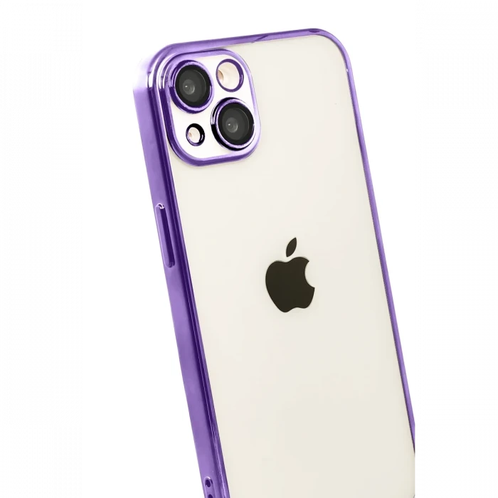 Apple iPhone 15 Razer Lensli Silikon - Mor