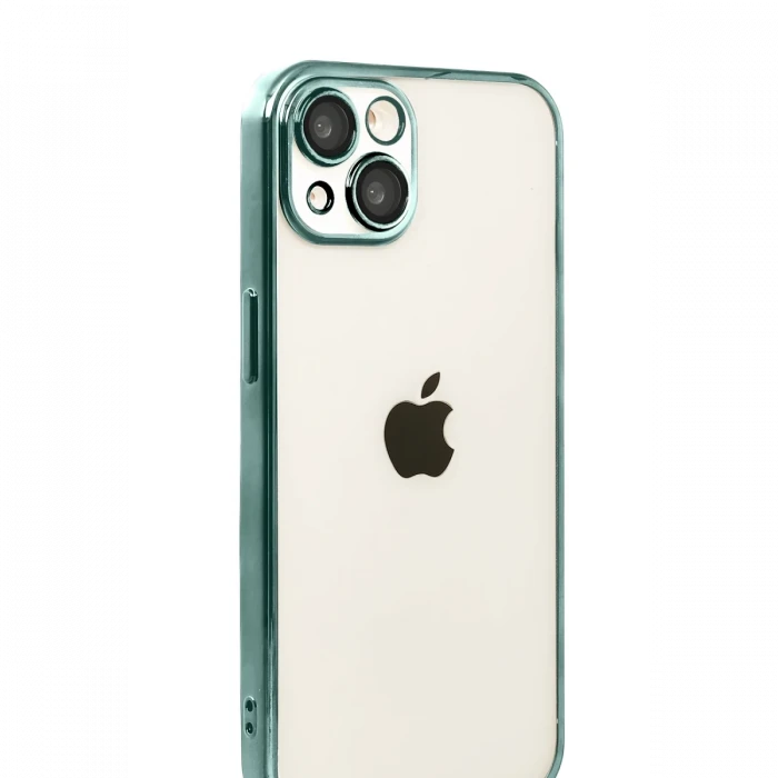 Apple iPhone 15 Razer Lensli Silikon - Yeşil
