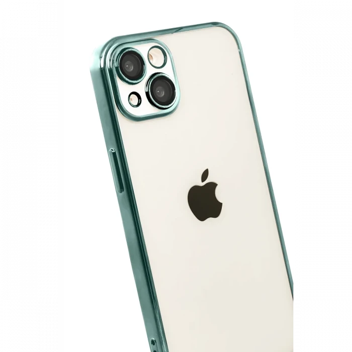 Apple iPhone 15 Razer Lensli Silikon - Yeşil