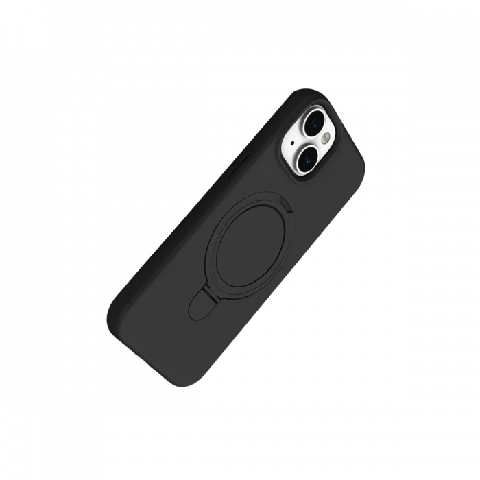 Apple iPhone 15 Regal Magsafe Standlı Kapak - Siyah