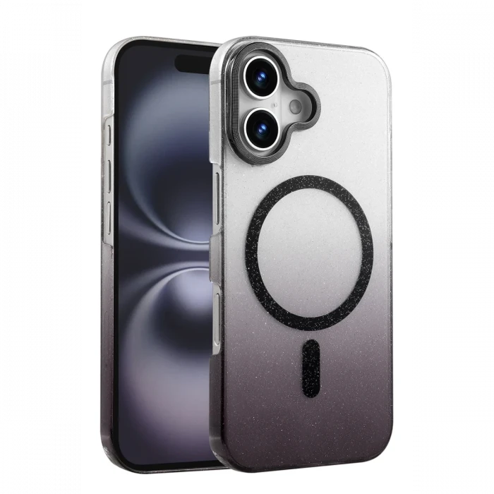 Apple iPhone 16 Glossy Magsafe Kapak - Siyah