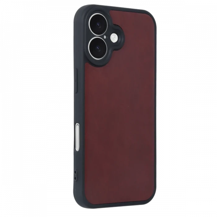Apple iPhone 16 Kılıf Aras Deri Kapak - Bordo