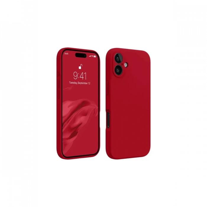 Apple iPhone 16 Kılıf First Silikon - Kırmızı