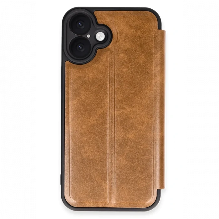 Apple iPhone 16 Kılıf Flip Cover - Taba