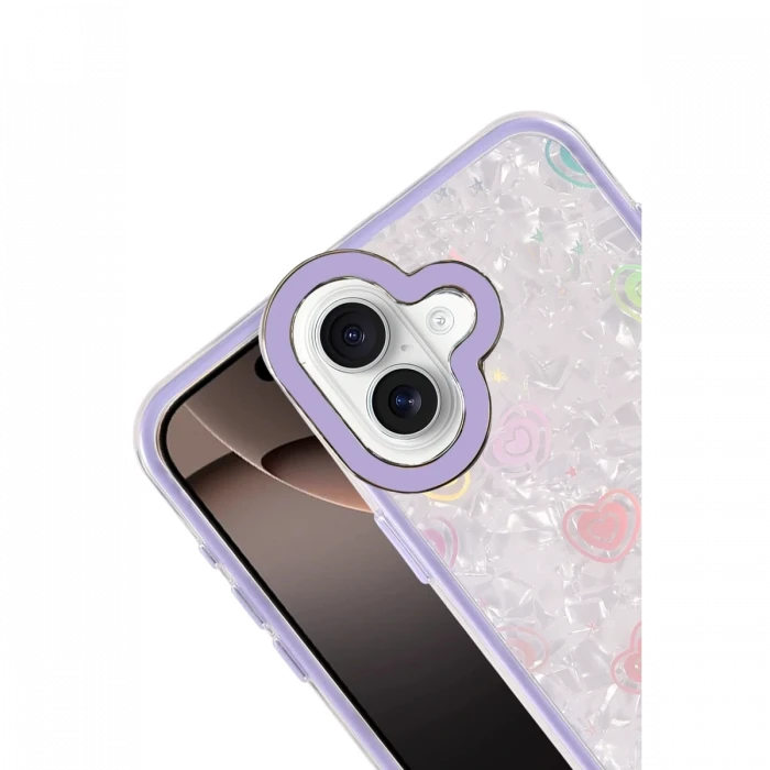 Apple iPhone 16 Lumi Desenli Kapak - Mor