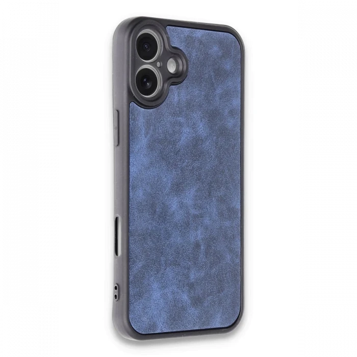 Apple iPhone 16 Plus Kılıf Aras Deri Kapak - Lacivert