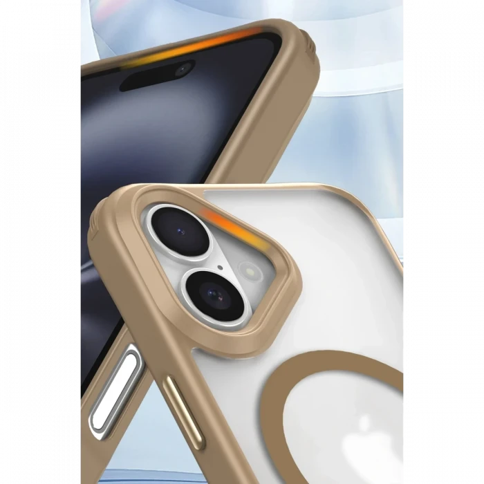 Apple iPhone 16 Plus Kılıf Enka Magsafe Silikon Kılıf - Desert