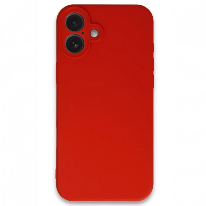 Apple iPhone 16 Plus Kılıf First Silikon - Kırmızı