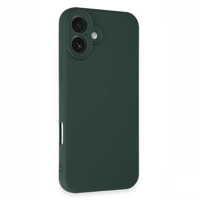 Apple iPhone 16 Plus Kılıf First Silikon - Koyu Yeşil