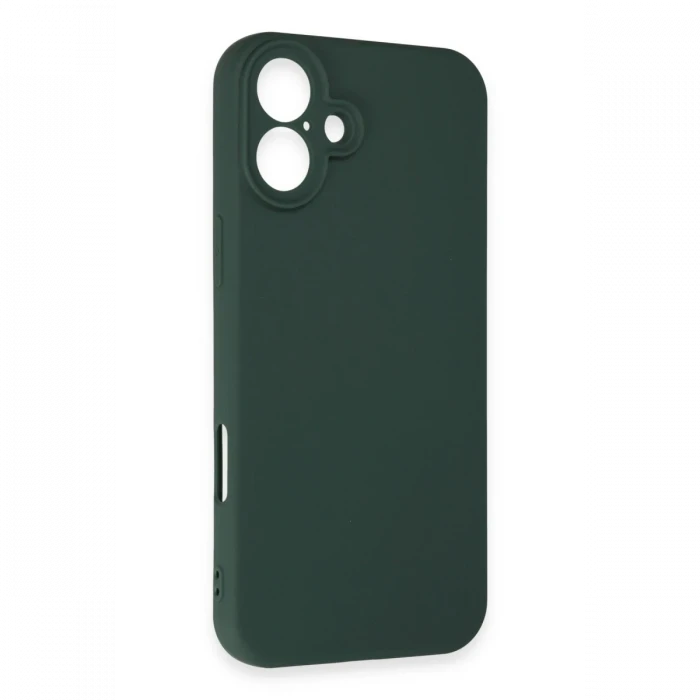 Apple iPhone 16 Plus Kılıf First Silikon - Koyu Yeşil