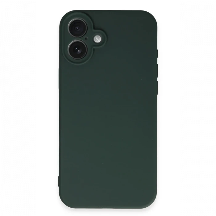 Apple iPhone 16 Plus Kılıf First Silikon - Koyu Yeşil