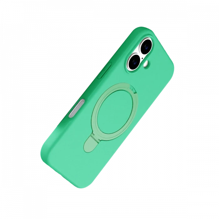 Apple iPhone 16 Plus Regal Magsafe Standlı Kapak - Yeşil