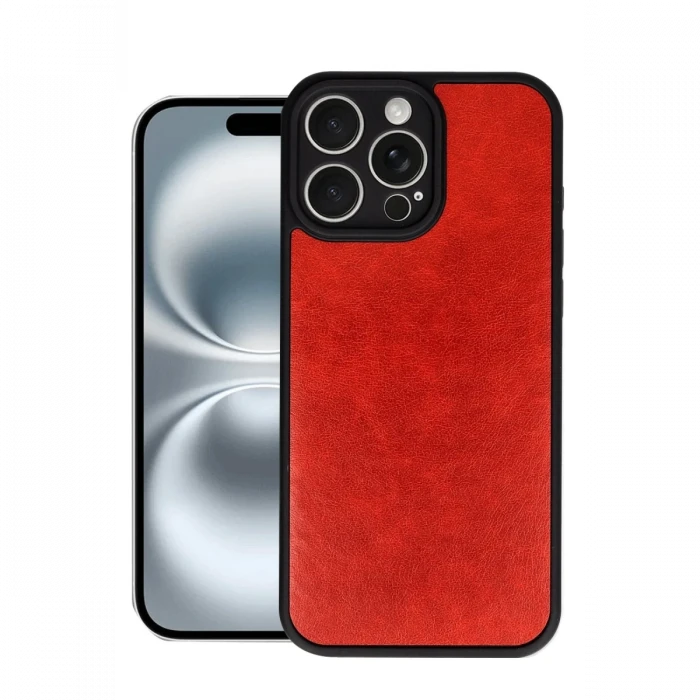 Apple iPhone 16 Pro Kılıf Aras Deri Kapak - Kırmızı