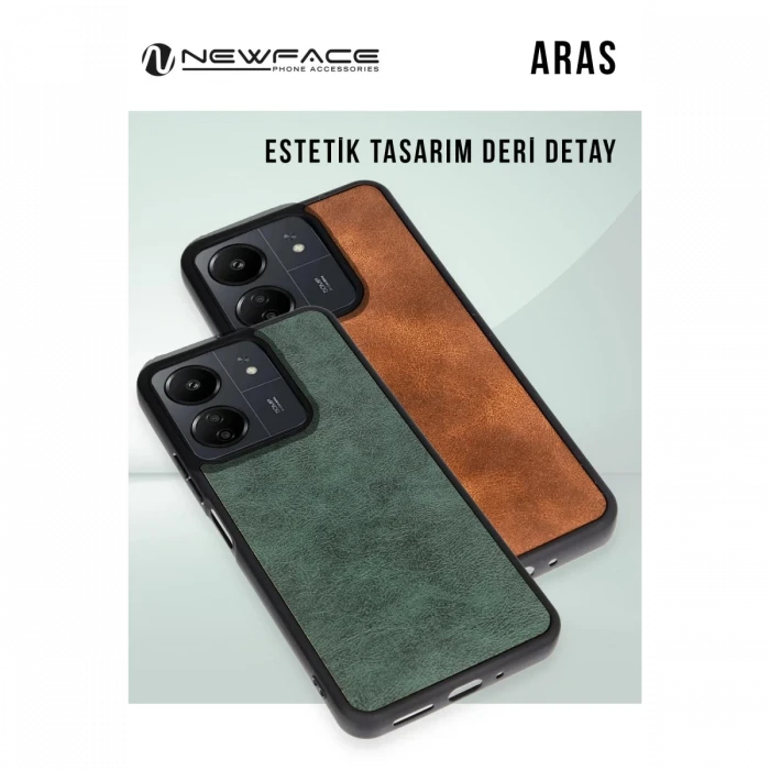 Apple iPhone 16 Pro Kılıf Aras Deri Kapak - Taba