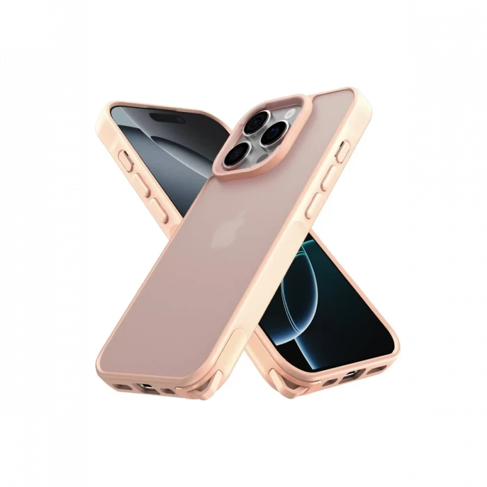 Apple iPhone 16 Pro Kılıf Elegant Kapak - Pudra