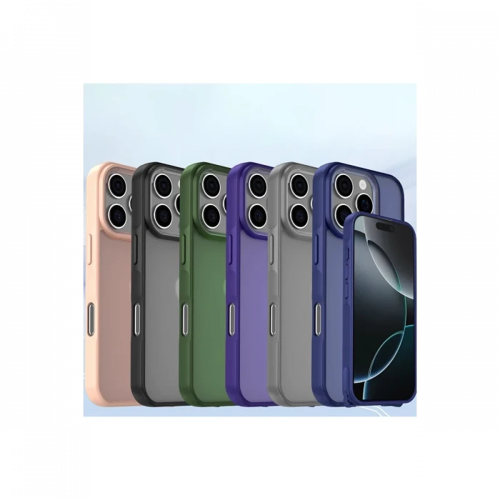 Apple iPhone 16 Pro Kılıf Elegant Kapak - Pudra