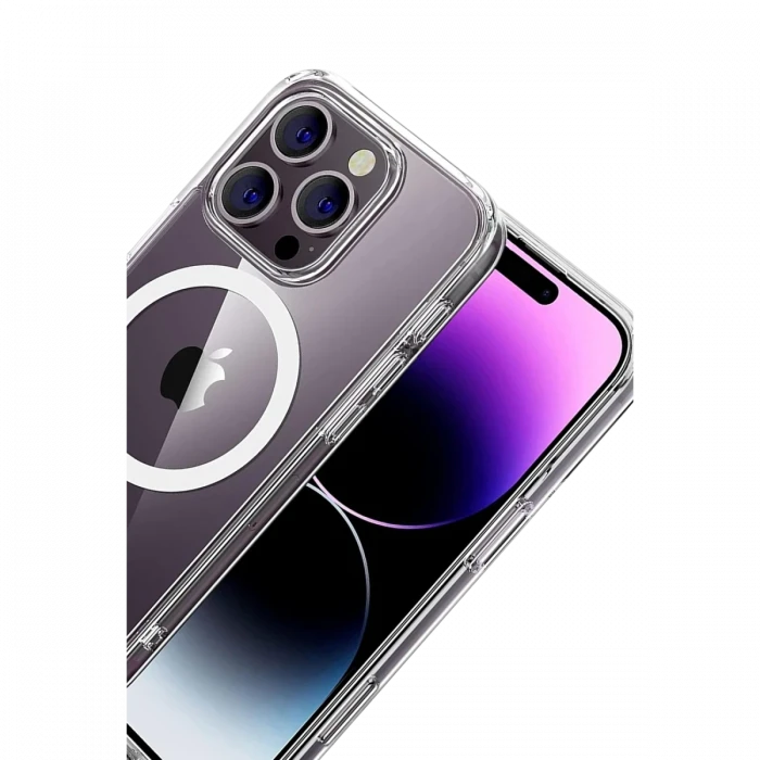 Apple iPhone 16 Pro Max Combo Sert Şeffaf Magsafe Kapak - Şeffaf