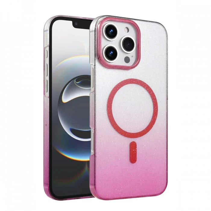 Apple iPhone 16 Pro Max Glossy Magsafe Kapak - Pembe