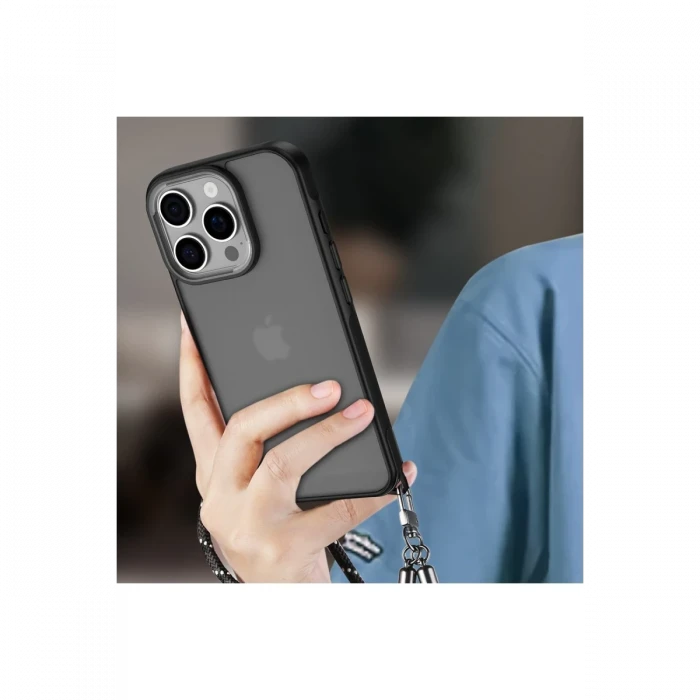 Apple iPhone 16 Pro Max Kılıf Elegant Kapak - Siyah