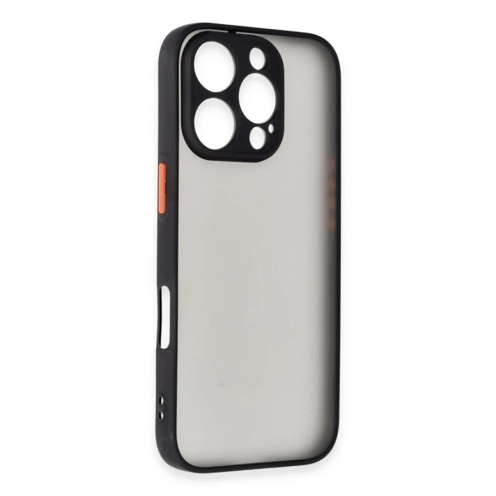 Apple iPhone 16 Pro Max Kılıf Montreal Silikon Kapak - Siyah