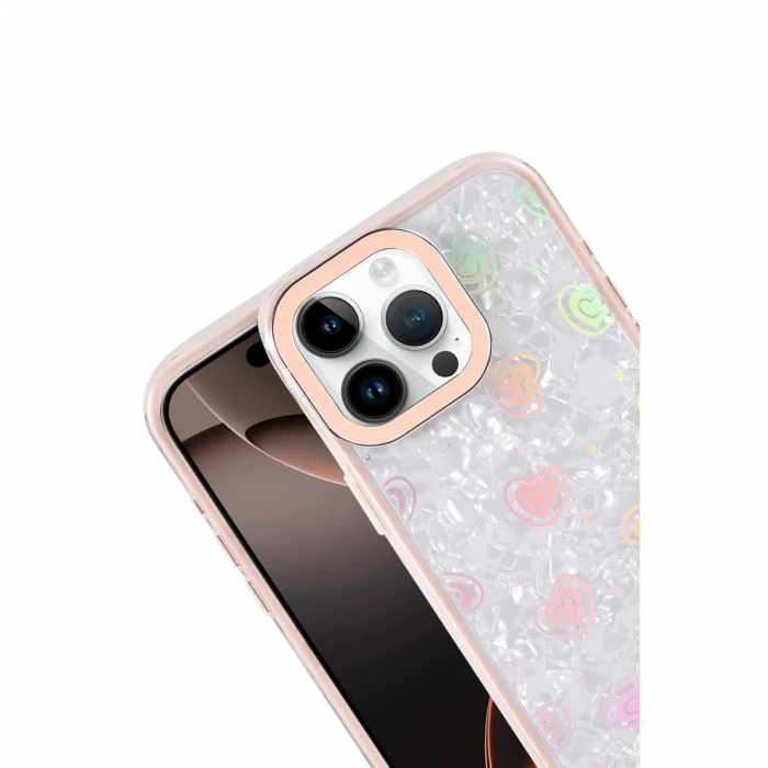 Apple iPhone 16 Pro Max Lumi Desenli Kapak - Pembe
