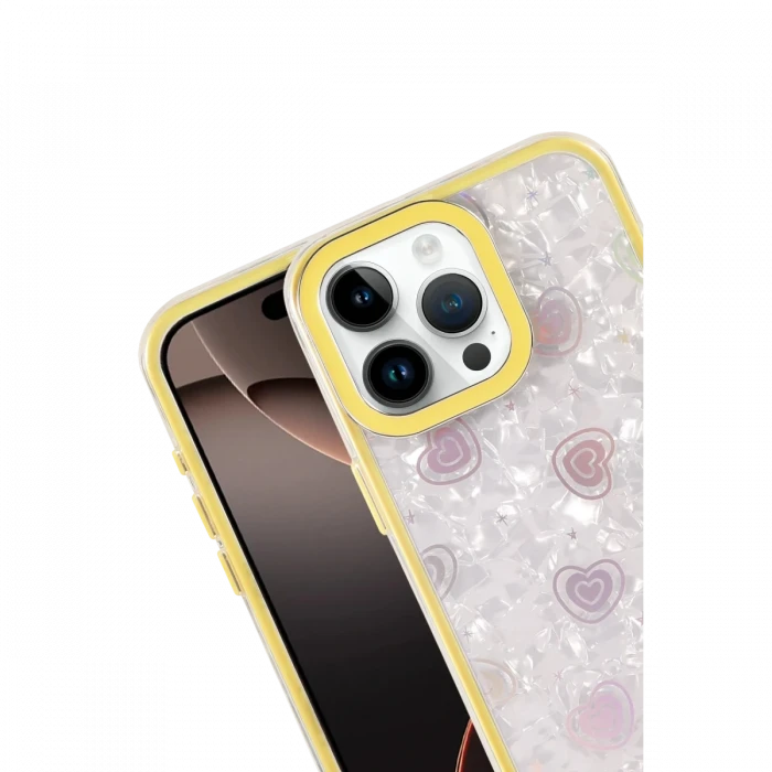 Apple iPhone 16 Pro Max Lumi Desenli Kapak - Sarı