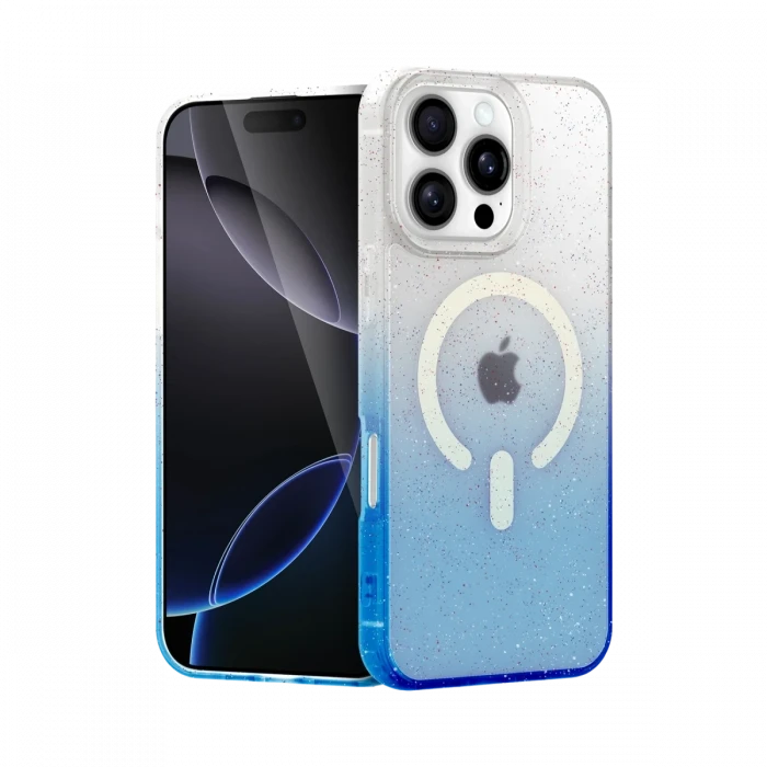 Apple iPhone 16 Pro Max Pummel Shiny Magsafe Kapak - Mavi