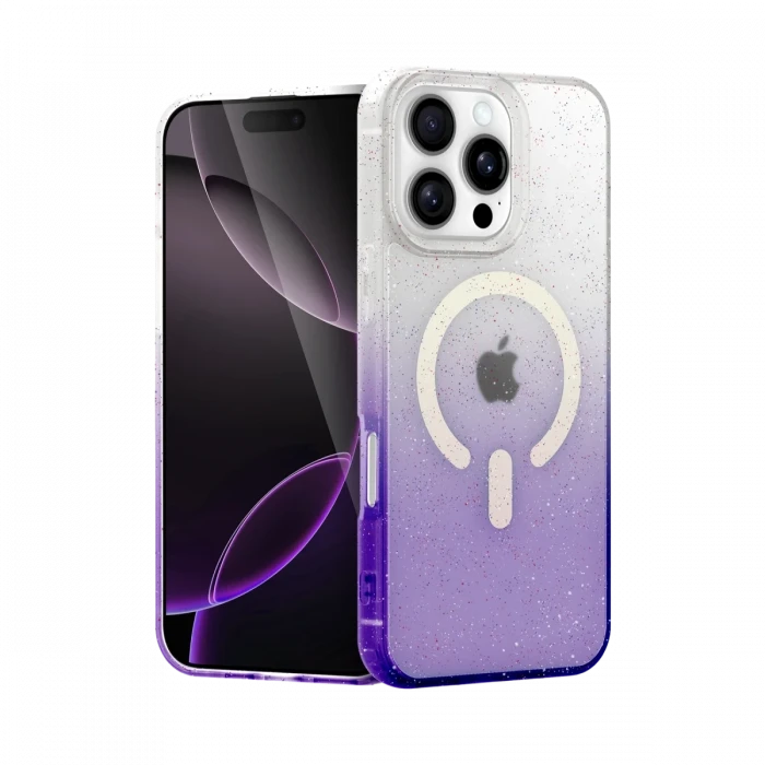 Apple iPhone 16 Pro Max Pummel Shiny Magsafe Kapak - Mor