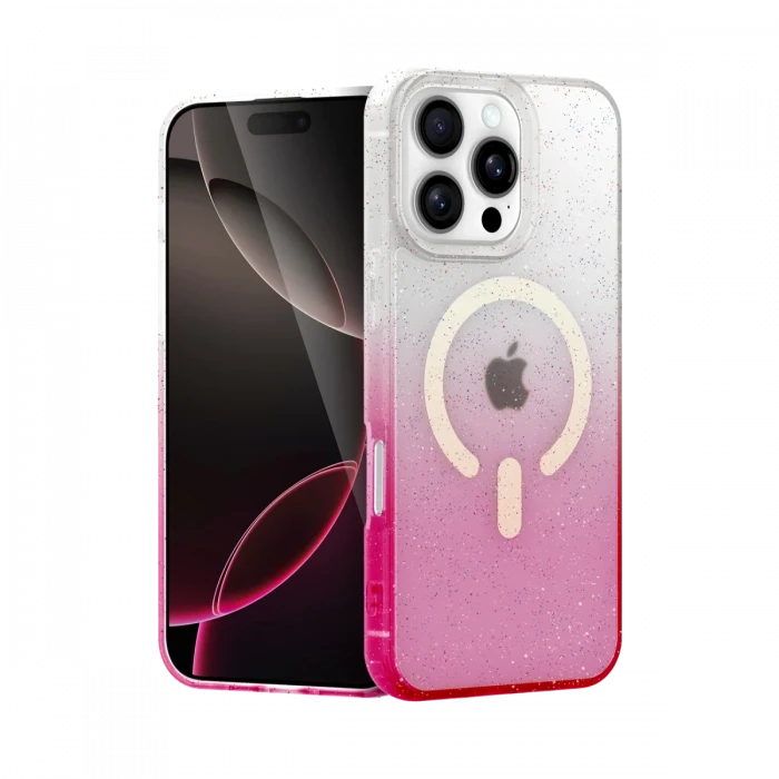 Apple iPhone 16 Pro Max Pummel Shiny Magsafe Kapak - Pembe