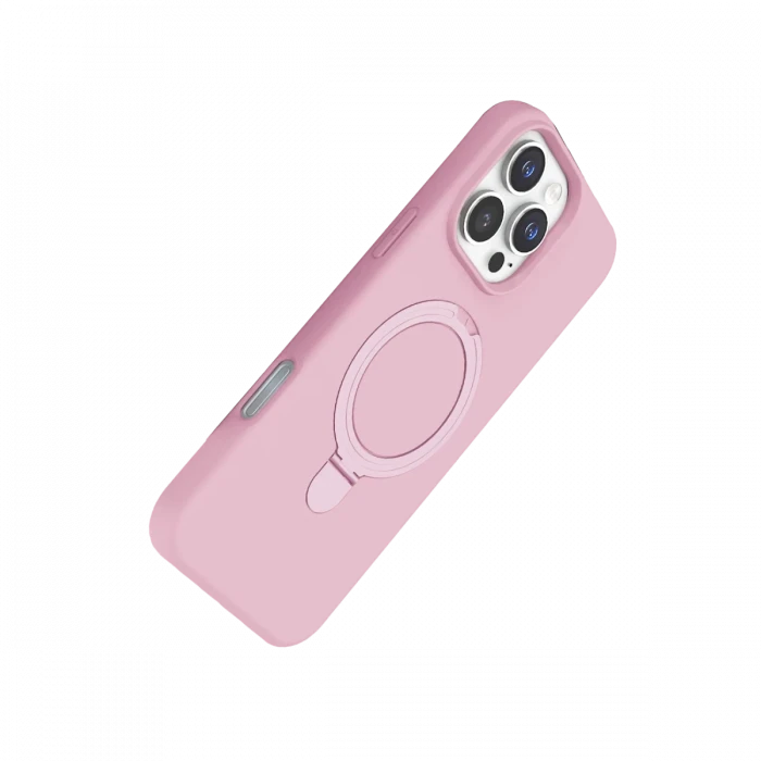 Apple iPhone 16 Pro Max Regal Magsafe Standlı Kapak - Açık Pembe
