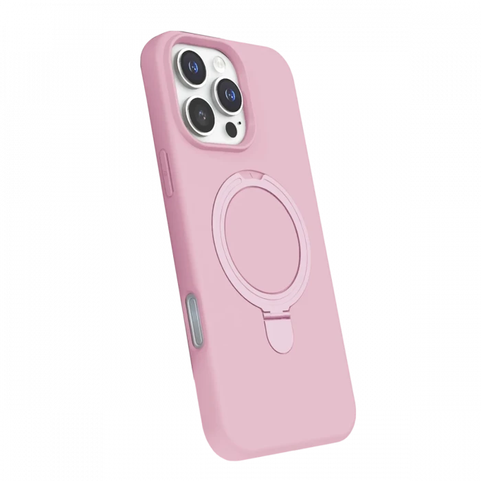 Apple iPhone 16 Pro Regal Magsafe Standlı Kapak - Açık Pembe