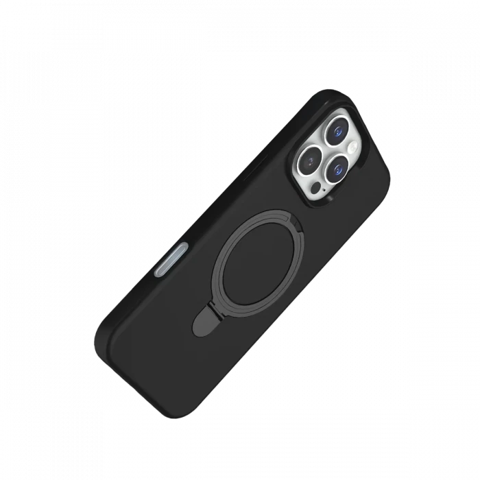 Apple iPhone 16 Pro Regal Magsafe Standlı Kapak - Siyah
