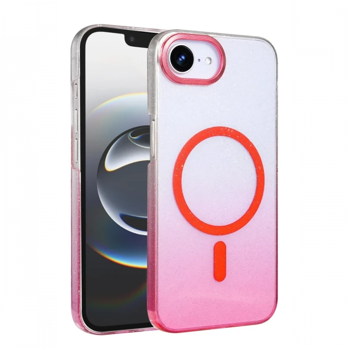 Apple iPhone 16E Glossy Magsafe Kapak - Pembe