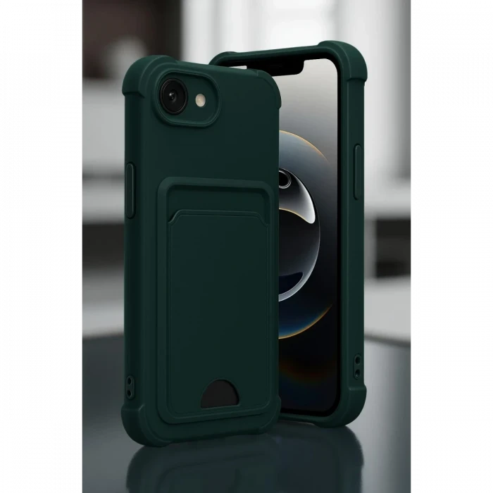 Apple iPhone 16E Kelvin Kartvizitli Silikon - Derin Mor