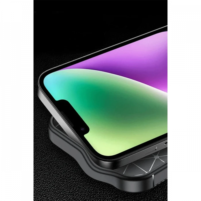 Apple iPhone 16E Kılıf Auto Focus Karbon Kapak - Siyah