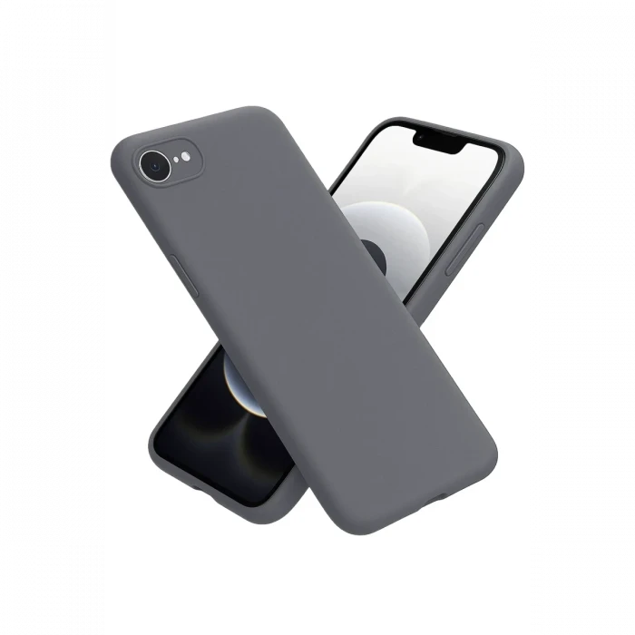Apple iPhone 16E Kılıf First Silikon - Gri
