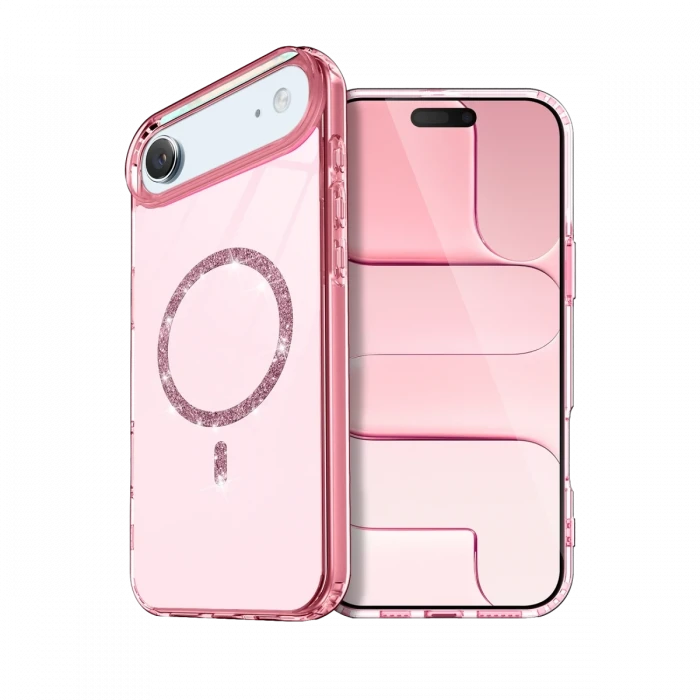 Apple iPhone 17 Air Live Diamond Magsafe Kapak - Pembe