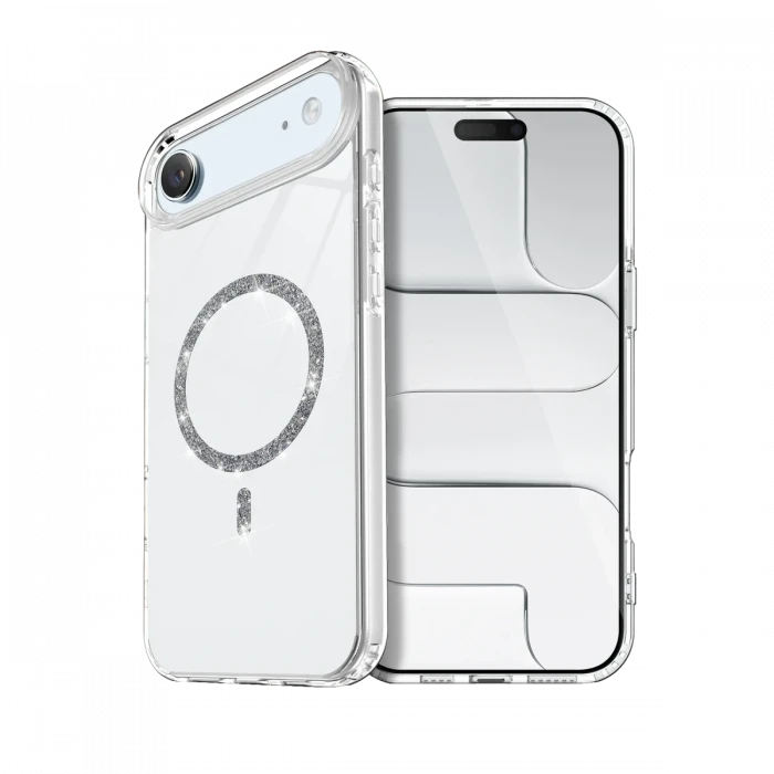 Apple iPhone 17 Air Live Diamond Magsafe Kapak - Şeffaf