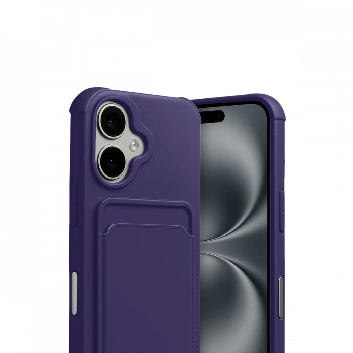 Apple iPhone 17 Kelvin Kartvizitli Silikon - Derin Mor