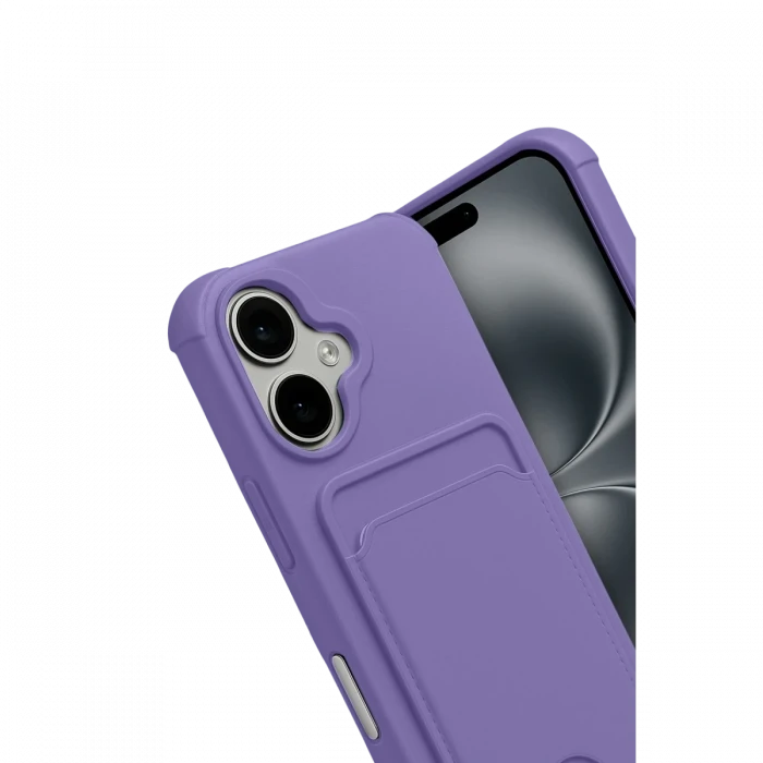 Apple iPhone 17 Kelvin Kartvizitli Silikon - Lila