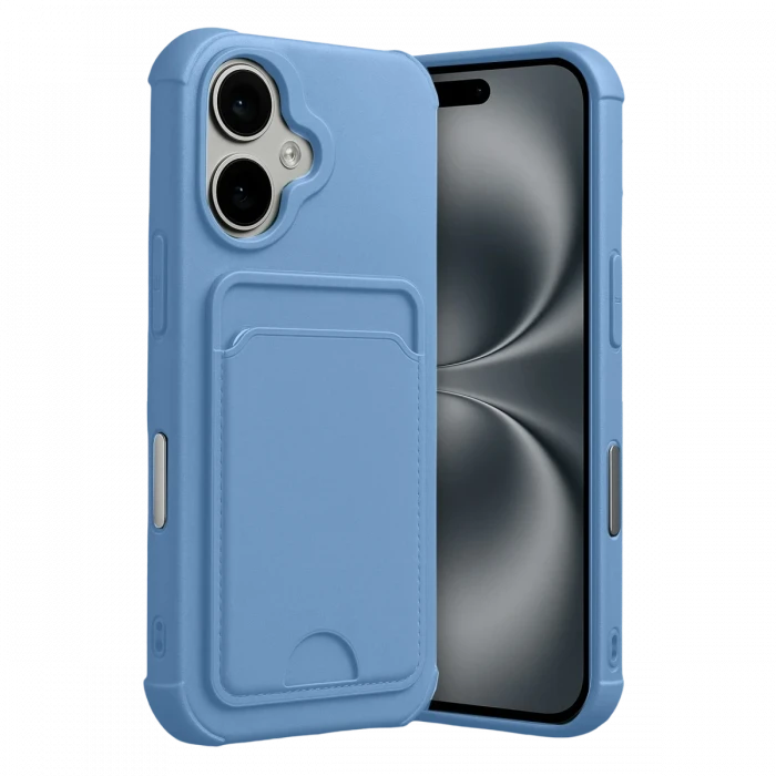 Apple iPhone 17 Kelvin Kartvizitli Silikon - Mavi
