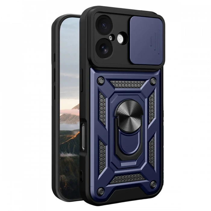 Apple iPhone 17 Pars Lens Yüzüklü Silikon - Lacivert