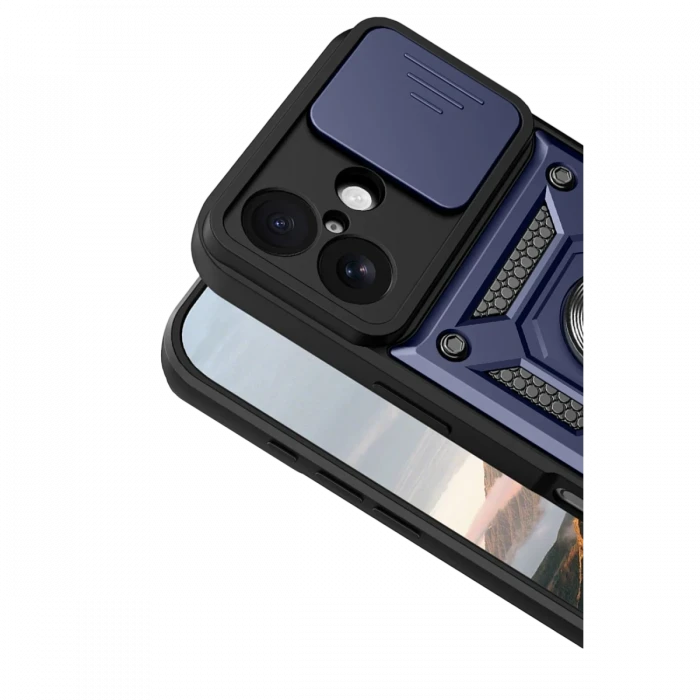 Apple iPhone 17 Pars Lens Yüzüklü Silikon - Lacivert