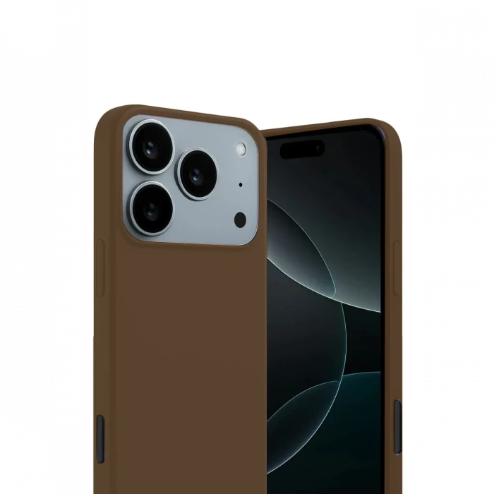 Apple iPhone 17 Pro First Silikon - Kahverengi