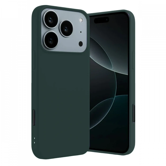 Apple iPhone 17 Pro First Silikon - Koyu Yeşil