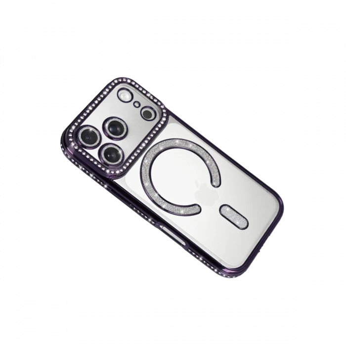 Apple iPhone 17 Pro Joke Simli Magneticsafe Kılıf - Derin Mor