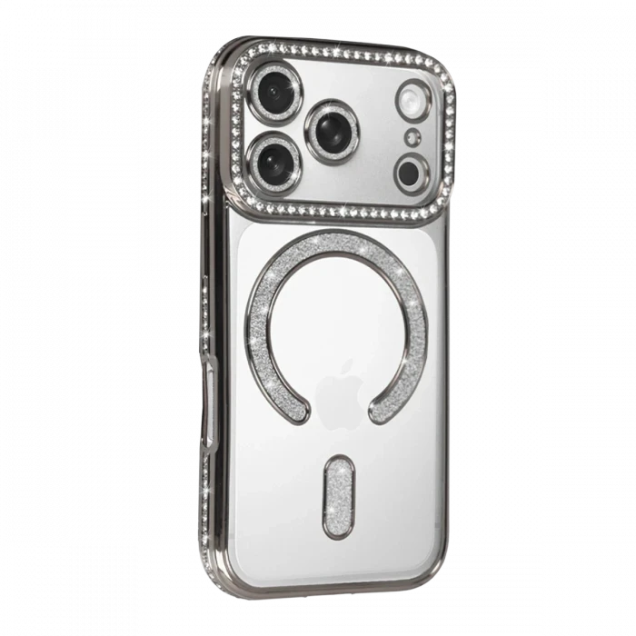 Apple iPhone 17 Pro Joke Simli Magneticsafe Kılıf - Gümüş