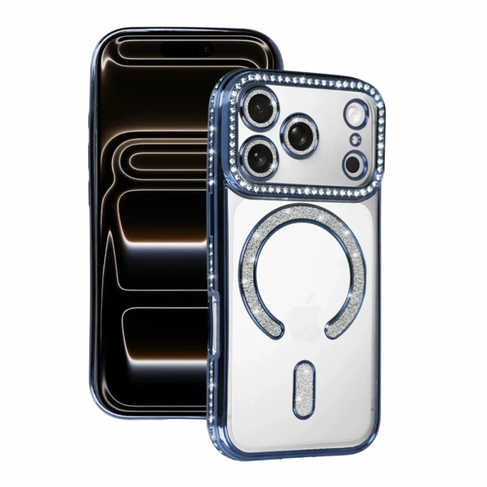 Apple iPhone 17 Pro Joke Simli Magneticsafe Kılıf - Mavi