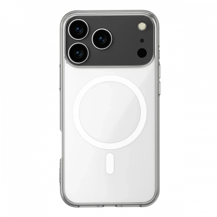 Apple iPhone 17 Pro Kılıf Magneticsafe Şeffaf Silikon - Şeffaf
