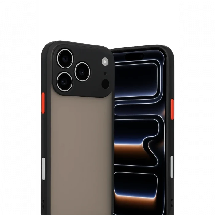 Apple iPhone 17 Pro Kılıf Montreal Silikon Kapak - Siyah